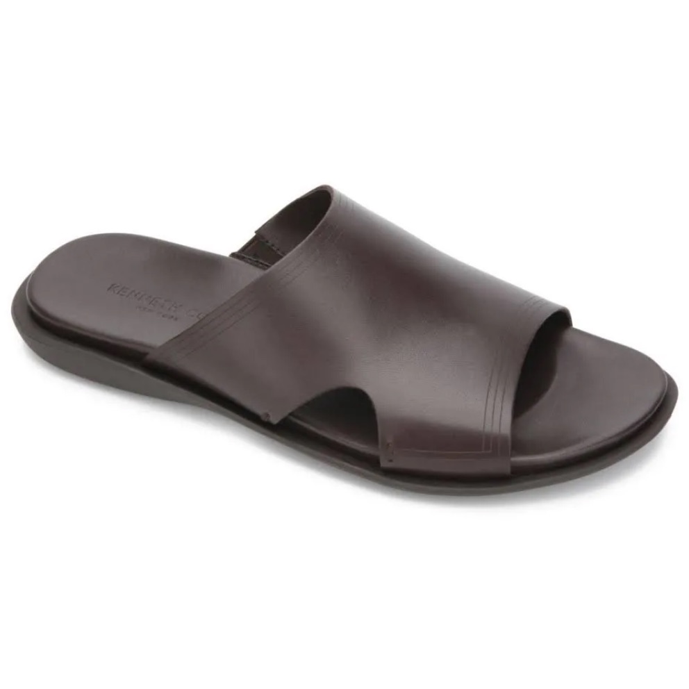 Kenneth Cole Sand-Y Beach/Quick Sand Lsrd Slide Sandals Drk Brwn Sz 11